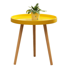 38/50Cm round Side Table Tray Small End Table Coffee Tea Table Indoor Outdoor Storage Table for Home Office