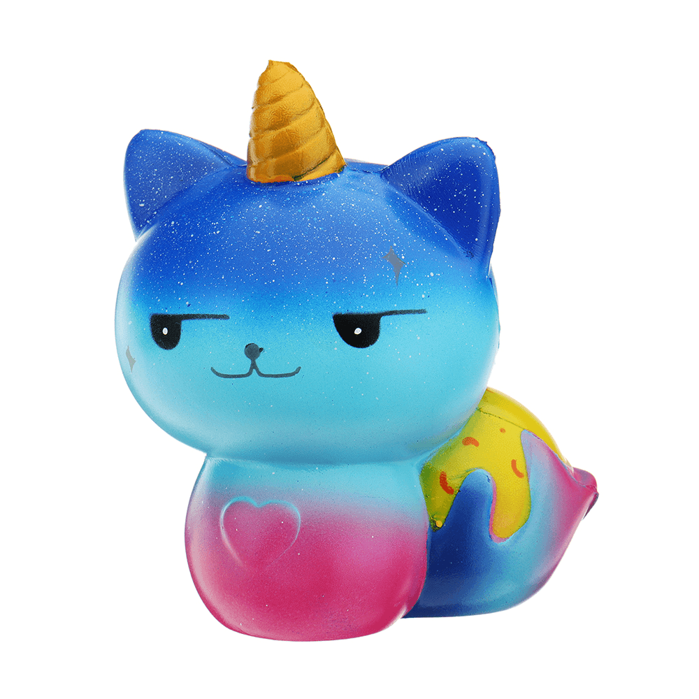 Galaxy Unicorn Cat Squishy 12 * 8.2CM Slow Rising Soft Collection Regalo Decoración Juguete