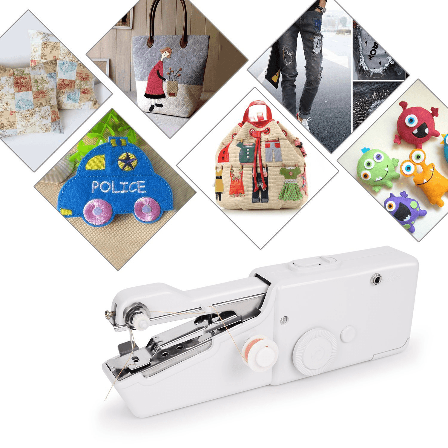 BX-215 Portable Mini Electric Handheld Sewing Machine Travel Household Cordless Stitch