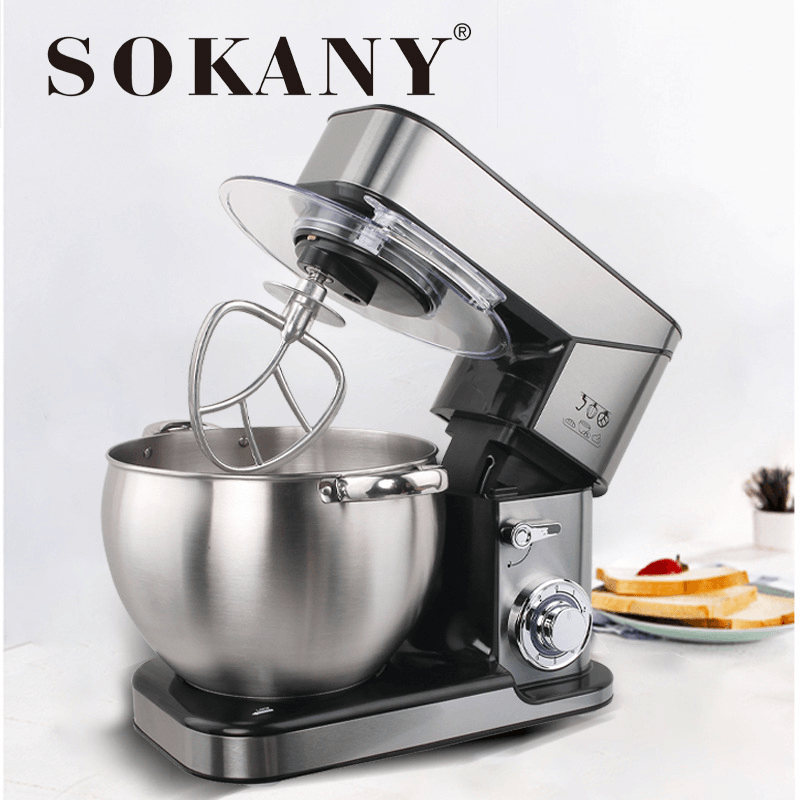 SOKANY SK-623 Drei-in-einem-Elektro-Standmixer, Küchenmaschine zum Rühren von Nudeln, 6-Gang-Steuerung, 2000 W