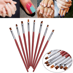 8Pcs 3D French Nail Art DIY Painting Drawing Brush Set Acrylic UV Gel Polish Design Manicure Pen