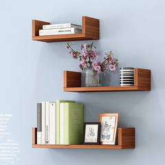 3-In-1 Modern Simple Wall Mounted Bookshelf Creative Nail-Free File Books Racks Wall Display Shelf for Office Home Bedroom Living Room Decorations