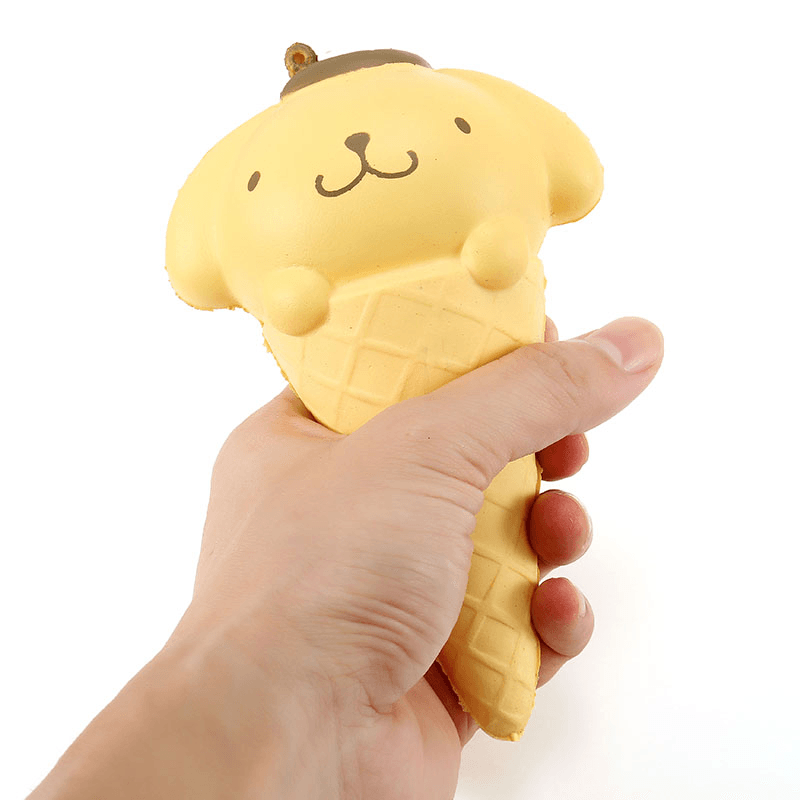 Yunxin Squishy Ice Cream Cone Cartoon Frog Pudding Puppy Cute Collection Gift Decor Soft Toy