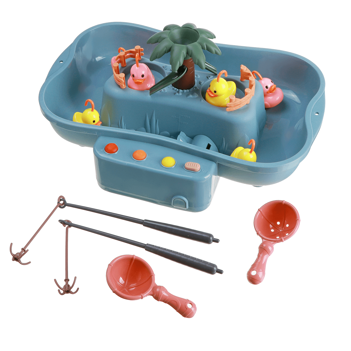 Fishing Game Table Parent-Child Interaction Early Educational Puzzle Toy with 6 Duck Light and Music for Kids Birthday Gift