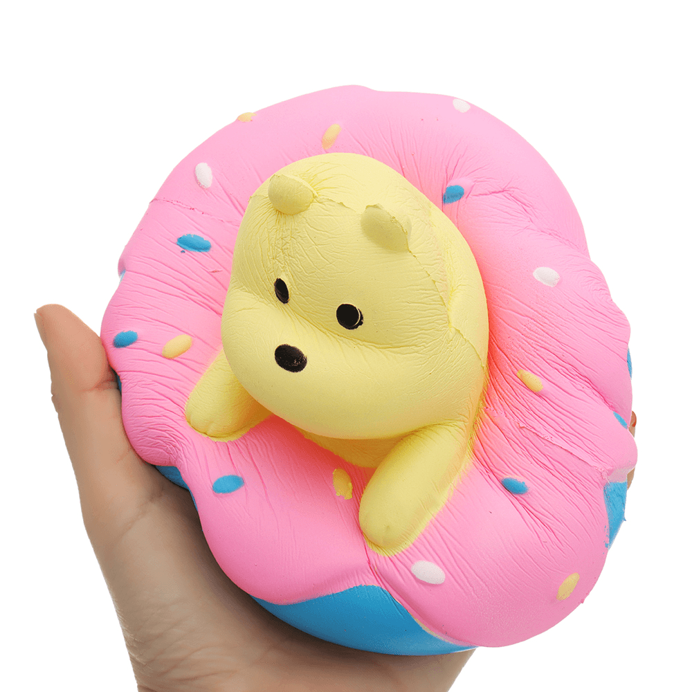 Giggle Donut Bear Squishy 13.5*6*15CM Slow Rising with Packaging Collection Gift Soft Toy