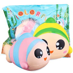 Sanqi Elan 13 cm großes, langsam steigendes Regenbogenfisch-Squishy-Spielzeug mit Originalverpackung