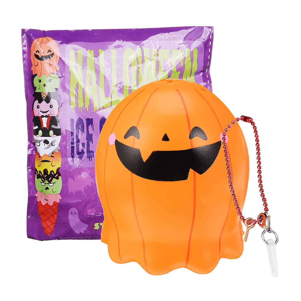 Puni Maru Stack Pumpkin Ice Cream Squishy with Magnet 7CM Licensed Slow Rising Original Package