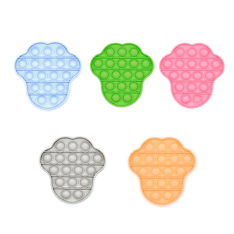 New Multi-Shape Random Color Silicone Popits Fidget Push Bubble Parent-Child Interaction Desktop Games Stress Reliever Fidget Toy for Children Family Games