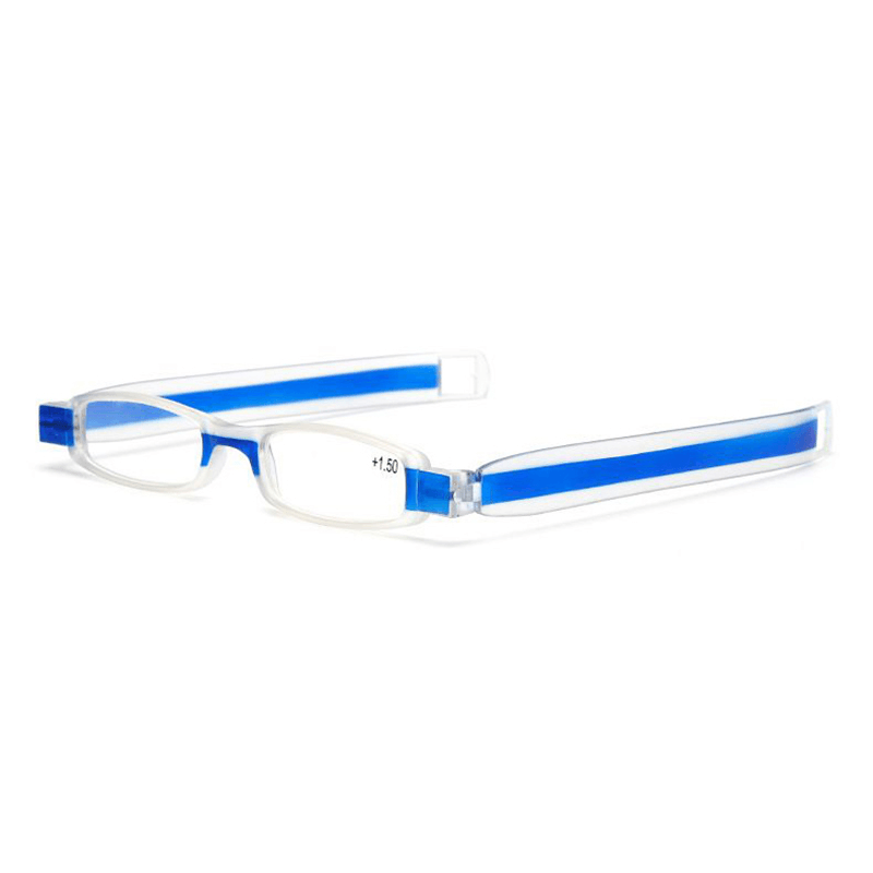 360 Grad drehbare, faltbare Lesebrille, Unisex-Mini-Lesebrille mit Kleiderhaken