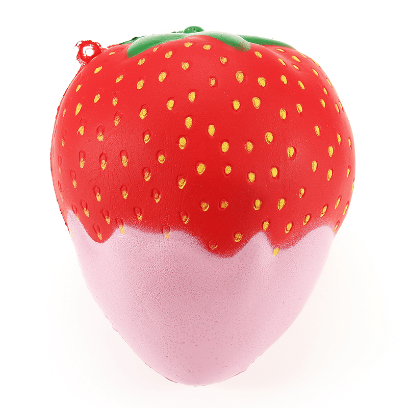 Yunxin Squishy Strawberry with Jam Jumbo 10Cm Soft Slow Rising with Packaging Collection Gift Decor