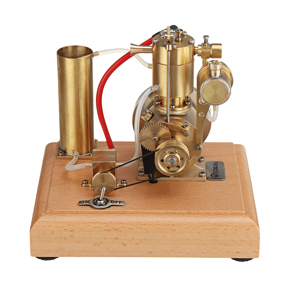 Eachine EM4 Gasoline Engine Model Stirling Water-Cooled Cooling Structure with a Cooling Water Tank and a Circulating Gear Pump