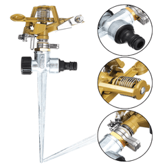 360 Degree Rotary Zinc Alloy Sprayer Sprinkler for Home Garden Yard Lawn