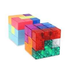 Cube Luban Cube Magnetic Building Blocks Tetris Three-Dimensional Intelligence Children'S Educational Toys