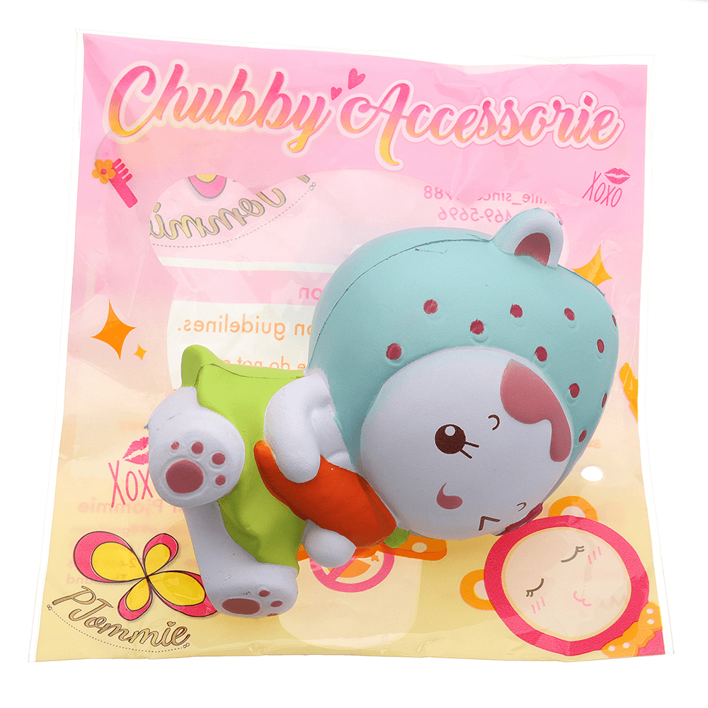 Squishy „Erdbeermädchen“, 12 cm, langsam aufsteigend, mit Verpackung, Sammlung, Geschenk-Stofftier