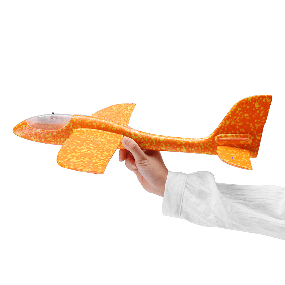 48Cm 19'' Hand Launch Throwing Aircraft Airplane DIY Inertial EPP Plane Toy with LED Light