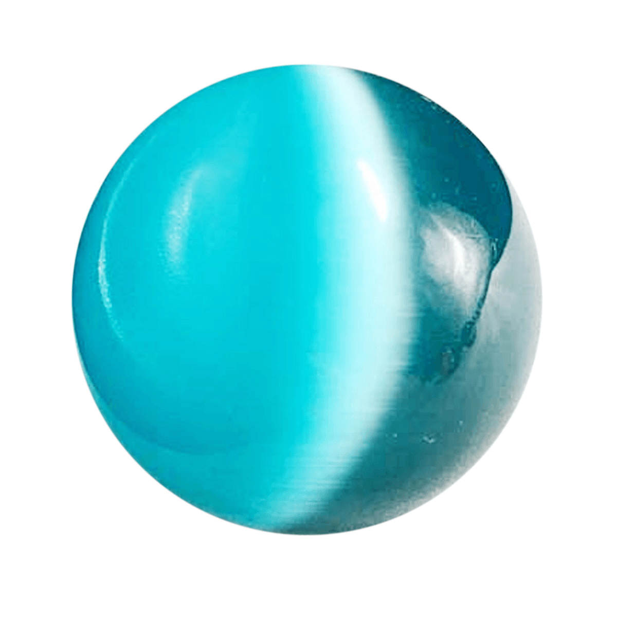 40Mm Blue Cat'S-Eye Opal Natural Quartz Crystal Hand Healing Stone Ball Sphere Decorations