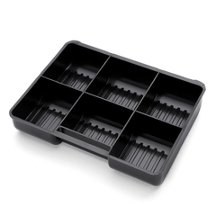 Mini caja de almacenamiento portátil de dinero seguro Metal resistente negro con bandeja para monedas Caja de transporte de efectivo