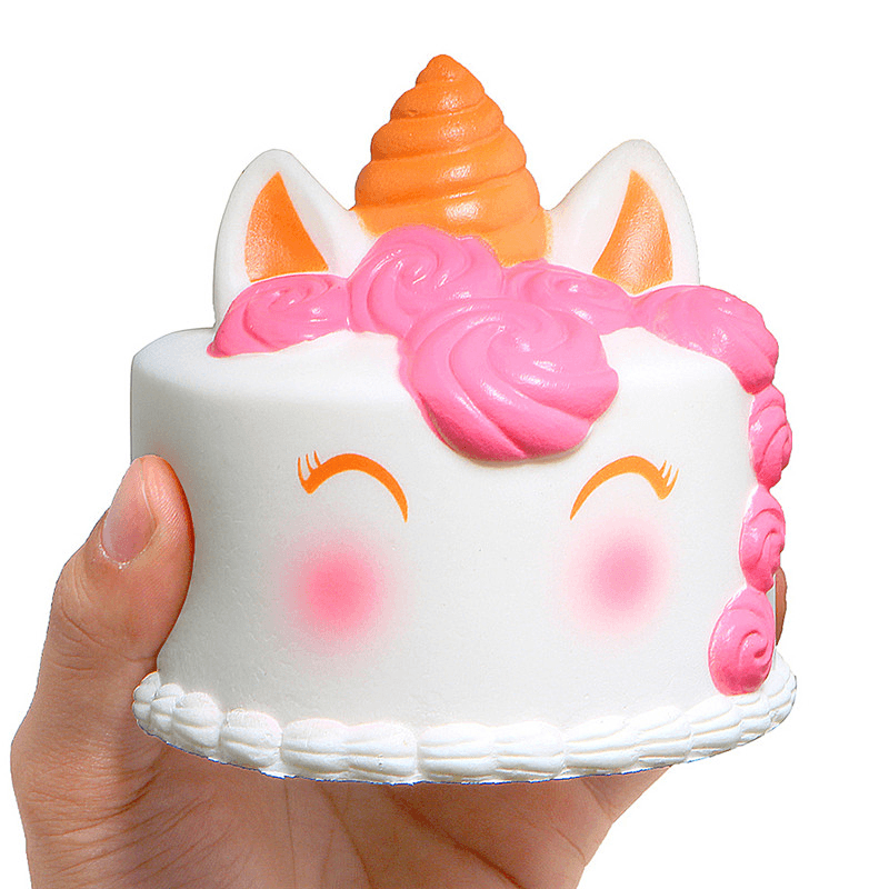 Cute Unicorn Cake Squishy 11 * 10 CM Super Slow Rising Squeeze Cream Paquete original perfumado