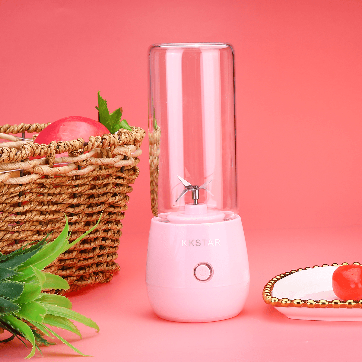 Mini tragbarer elektrischer Entsafter USB wiederaufladbarer Hand-Smoothie-Maker für Zuhause und Reisen