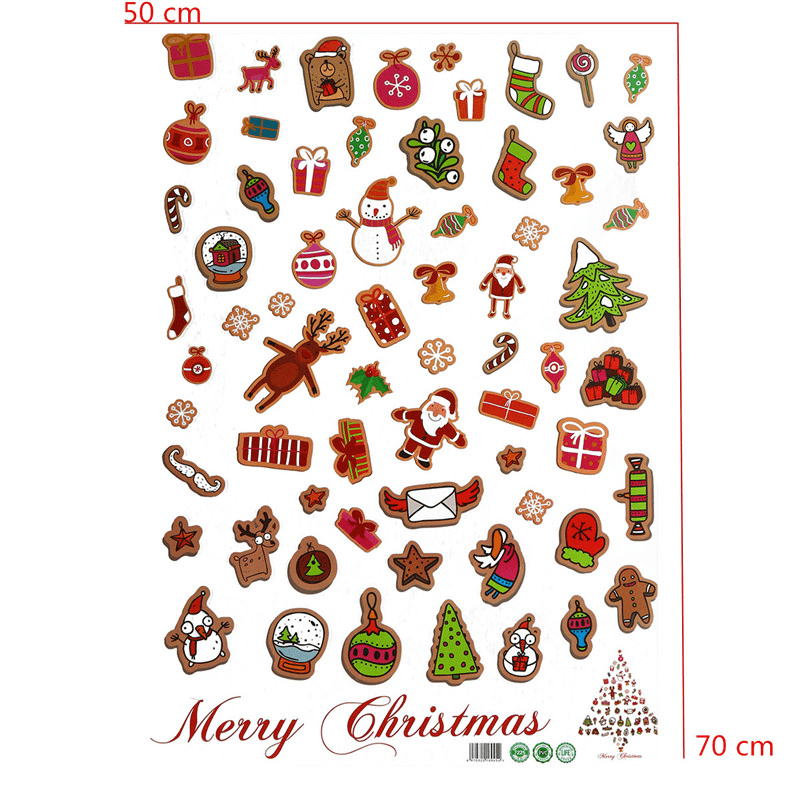 Christmas Party Home Decoration Multiple Element Merry Christmas Window Stickers Kids Children Gift