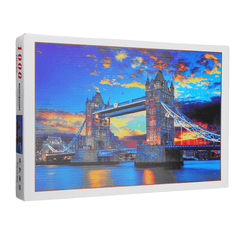 1000 Pieces of Jigsaw Puzzles London Bridge Paper Landscape Pattern Interesting Educational Toys for Kids