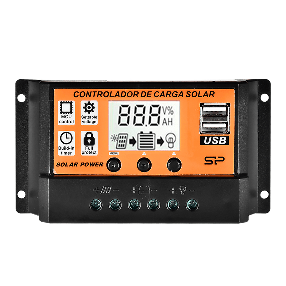 12V/24V MPPT Solar Ladegerät Controller Solar Panel Batterie Regler Controlador mit Dual USB LCD Display