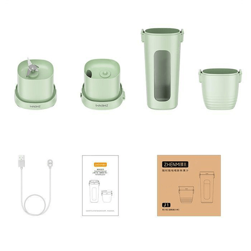 ZHENMI Mini Wireless Vacuum Portable Juicer Cup Blender from USB Charging Vacuum Preservation