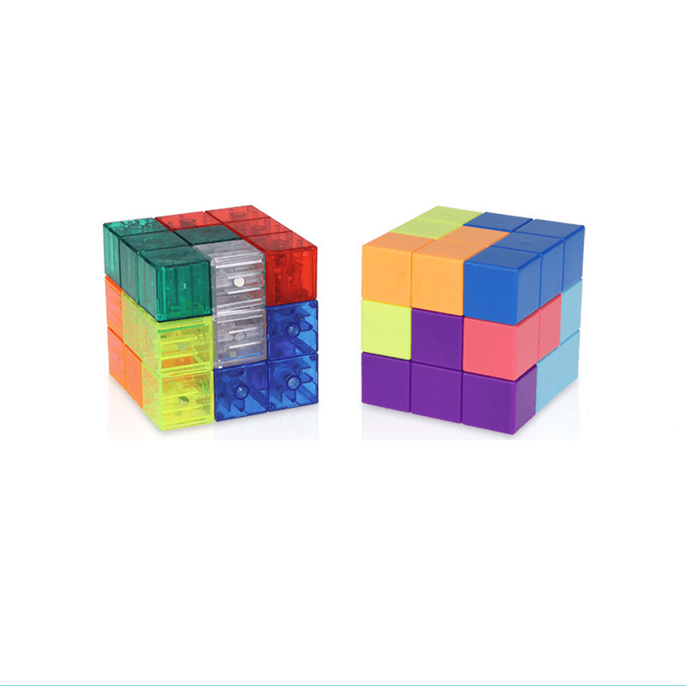 Cube Luban Cube Bloques de construcción magnéticos Tetris Inteligencia tridimensional Juguetes educativos para niños