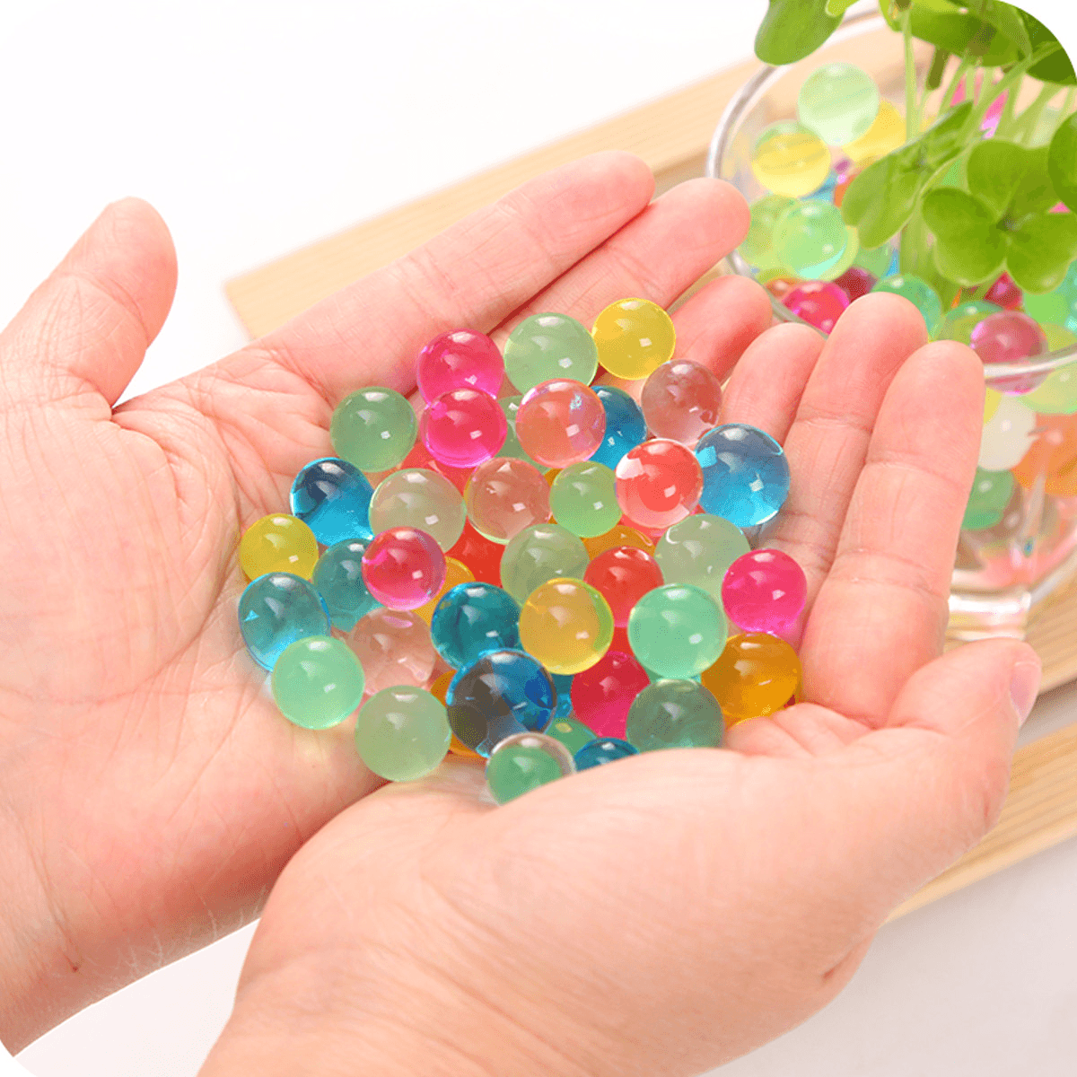 7000PCS Magic CS Water Beads Gel Balls Plant Flower Crystal Soil Mud Jelly Pearls Decor Toy