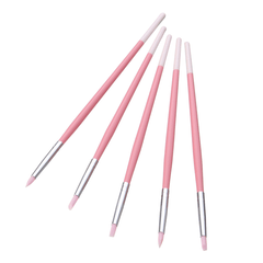 5Pcs Silica Gel Nail Dotting Carving Pen Engraving Hollow Tools Manicure Set