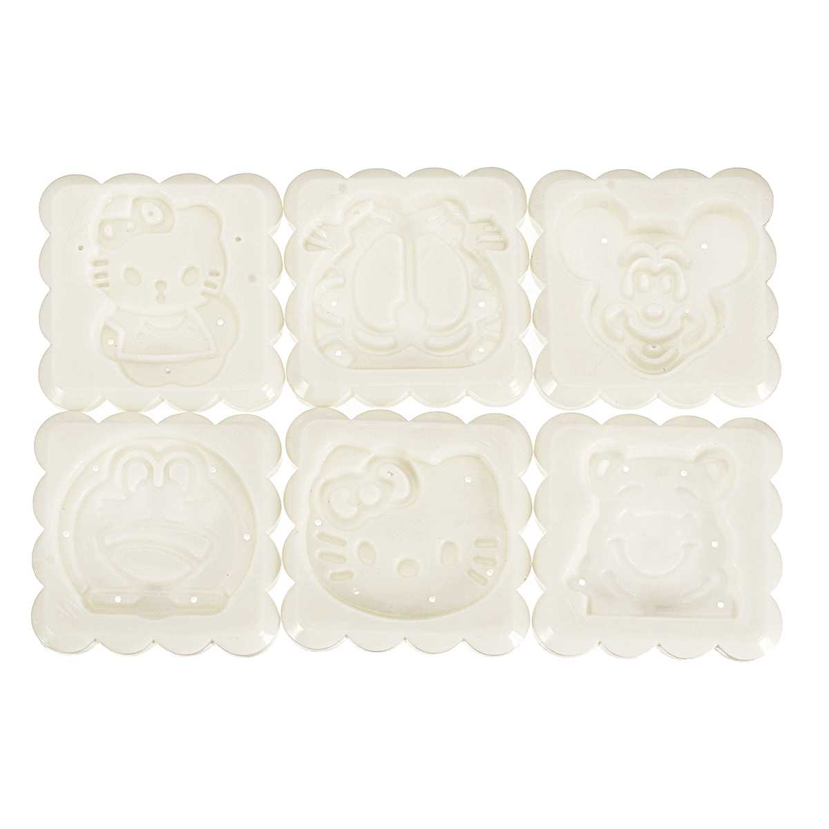 4 Sets Mooncake Pastry Press Mold 100G 50G DIY Flower Pattern Mould Decor W/ 20 Stamps round Square