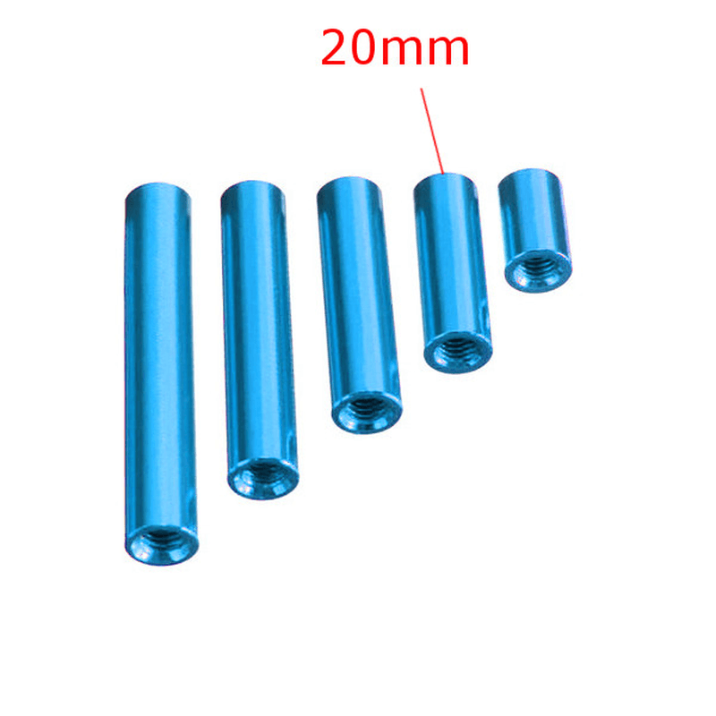 Suleve™ M3AR7 M3 Aluminum Alloy Standoff Studs 10-35Mm Blue round PCB Board Spacers Standoffs 10Pcs