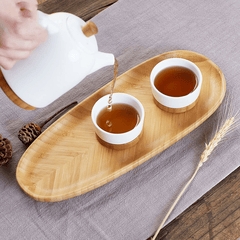 Chengshe Multifunctional Bamboo Saucer Tea Tray Fruit Plate Snack Plate Nut Plate from Ecological Chain