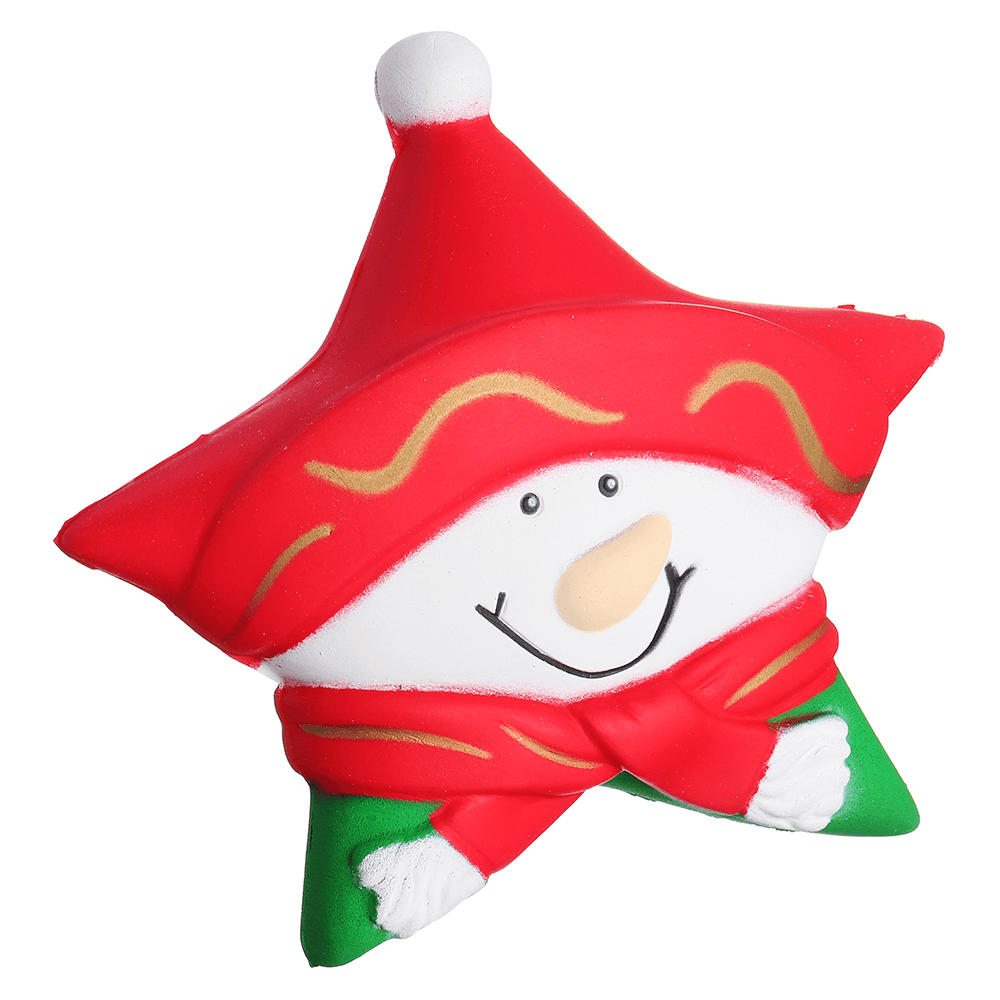 Squishy Snowman Stars Christmas Gift 12.5CM Decoration with Packaging Collection