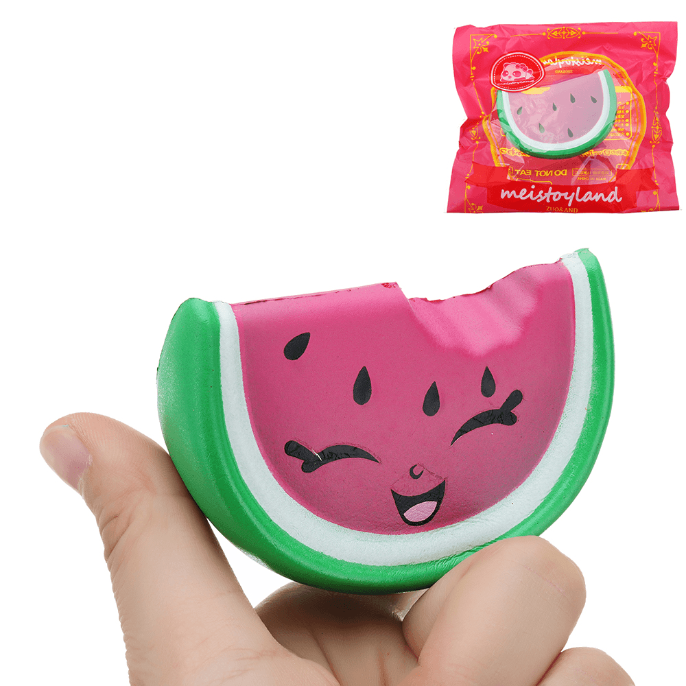 Meistoyland Squishy Mini Pink Smile Watermelon Fruit Squishy Slow Rising Toy Soft Mini Cute Toy