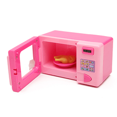 Plastic Pink Microwave Oven Kids Children Girls Home Role Play Pretend Game Toy