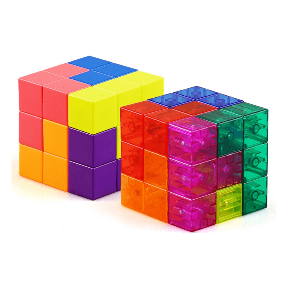 Cube Luban Cube Magnetic Building Blocks Tetris Three-Dimensional Intelligence Children'S Educational Toys