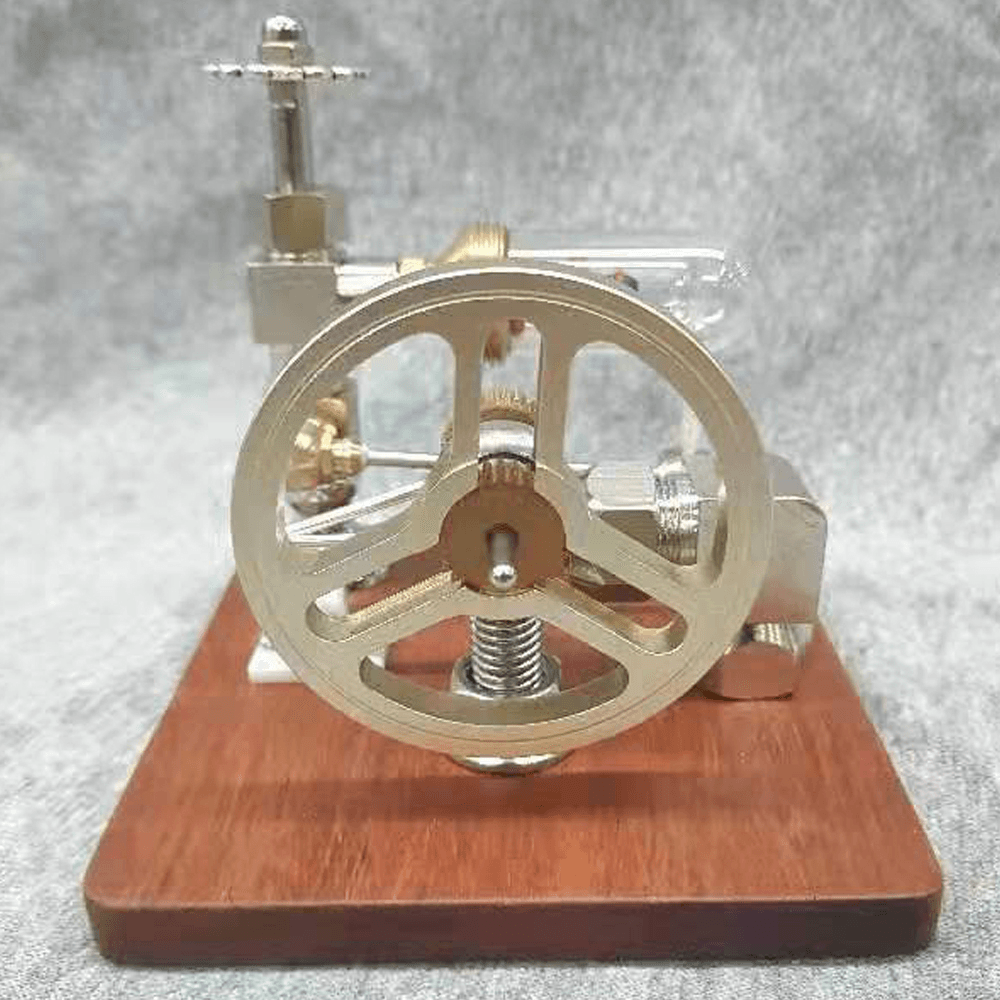 Stirling Engine Model Free Piston Adjustable Speed External Combustion Engine with Vertical Flywheel Physics Science Toy