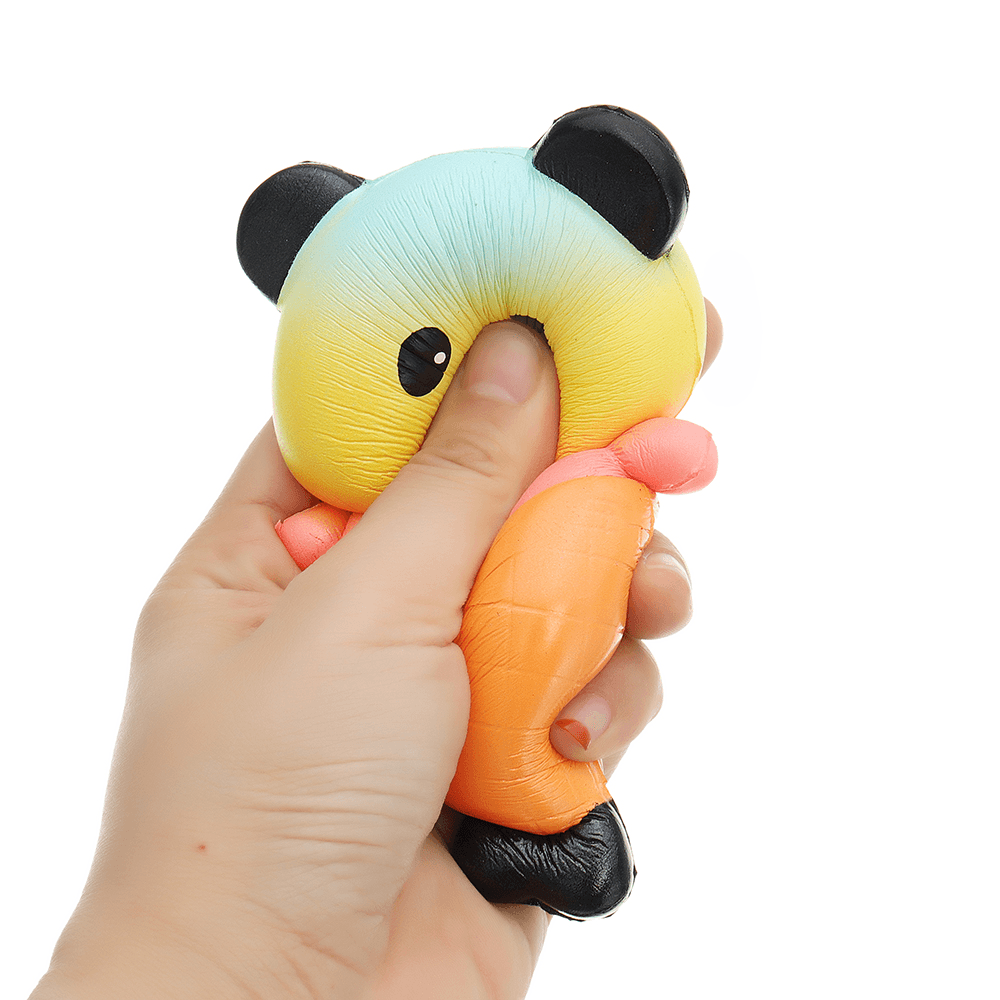 PURAMI Panda Squishy 16 cm, langsam aufsteigend, mit Verpackung, Sammlung, Geschenk-Stofftier