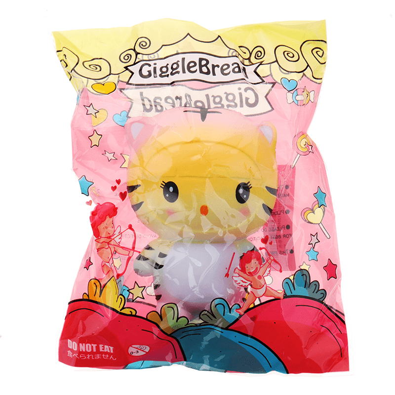 Gigglebread Tiger Squishy 12*9.5*7.5Cm Slow Rising with Packaging Collection Gift Soft Toy