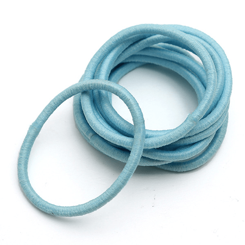 10Pcs Girls Women Candy Color Elastic Hair Bands Rope Ties