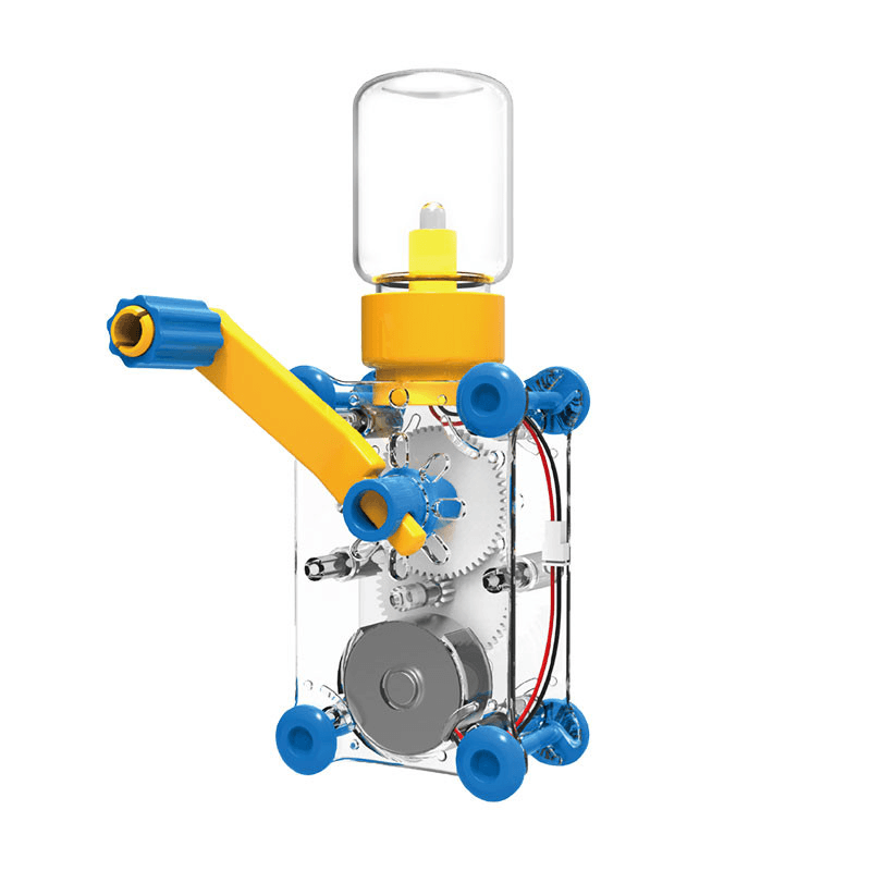 ODEV Dynamo Lantern Educational STEM Building Toy Manual Crank Generator Cranked Power Hand Dynamo