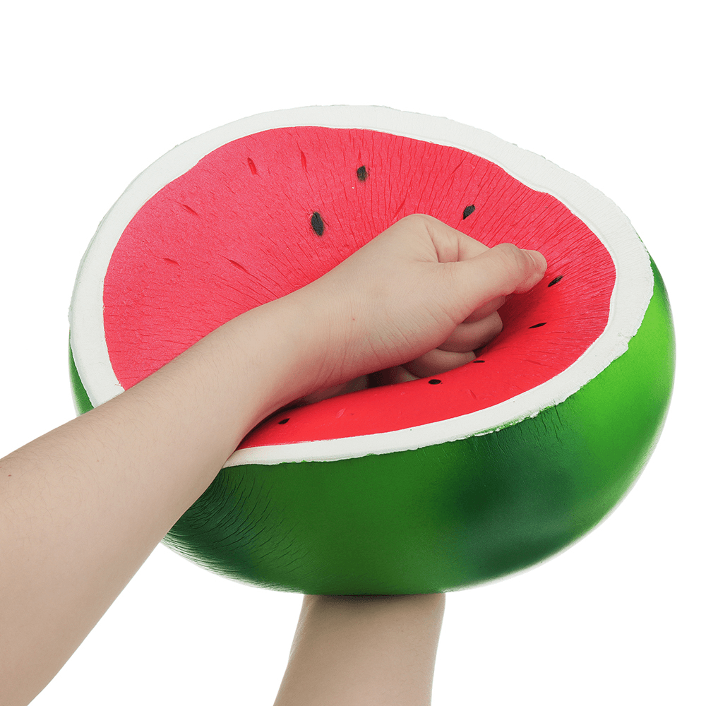 Squishy de sandía gigante de 9,84 pulgadas, 25x24x14CM, juguete suave de crecimiento lento de fruta enorme con embalaje, regalo gratuito aleatorio