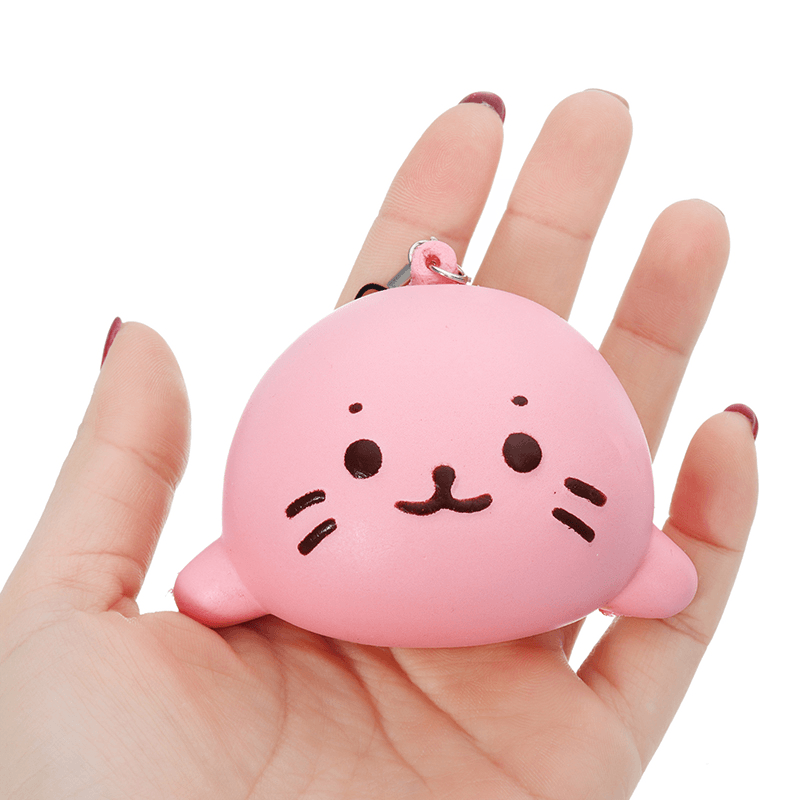 Squishy Seals Slow Rising 7Cm Cute Soft Squishy with Chain Kid Toy