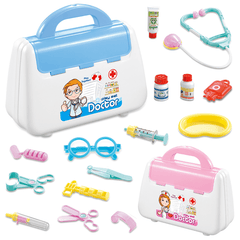 Simulation Pretend Doctor Nurse Role Play Education Toy Set with Carrying Box for Kids Gift