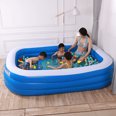 1.5/2.1/3.05M 3 Layers Portable Inflatable Swimming Pool Adults Kids Bath Bathtub Foldable Outdoor Indoor Bathroom SPA