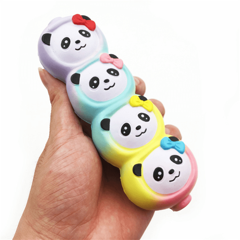 Squishyfun Rainbow Panda Candy Stick Squishy 15Cm Slow Rising with Packaging Collection Gift Toy