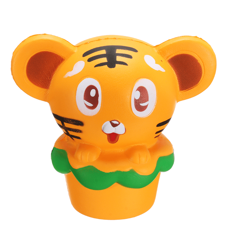 Squishy Tiger 13Cm Soft Slow Rising 10S Collection Gift Decor Squeeze Stress Reliever Toy