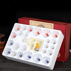 24Pcs Chinese Cupping Vacuum Cup Massage Set Therapy Health Acupuncture Kit