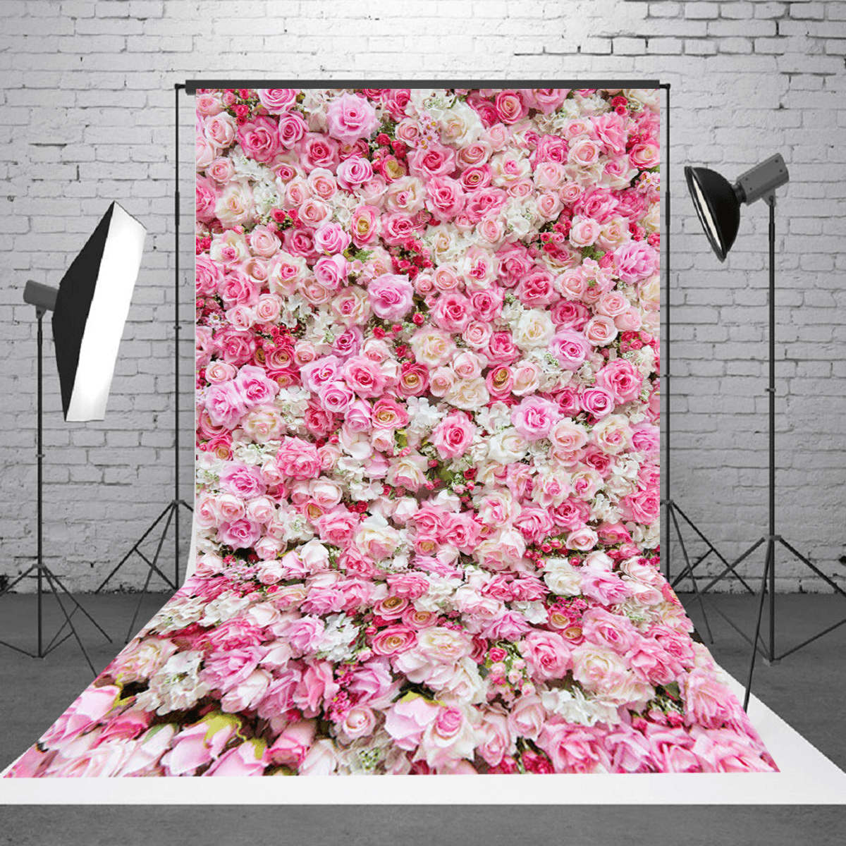 5X7Ft Wedding Rose Flowers Photography Backdrop Studio Prop Background